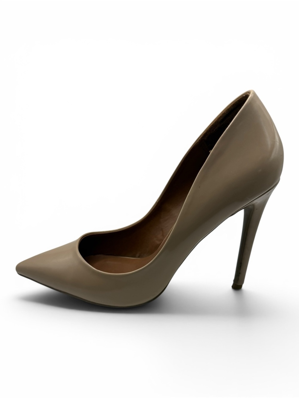 Candie's Taupe Pointed-Toe Stiletto Pump